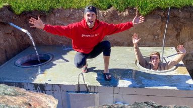 Turned Our $10,000 Underground Bunker into a Pool