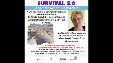 Survival 5.0 - Explore the World of Sea Remedies | Dr Annette Sneevliet | 8 & 9 Jan 2021