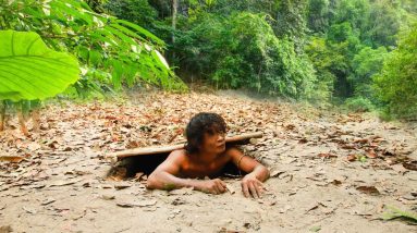 Build Secret Underground Tunnel House survival food delicious