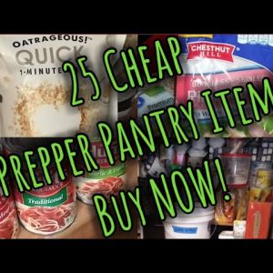 25 Cheap Prepper Pantry foods/Stock up now/Food Shortages and inflation are you prepared?