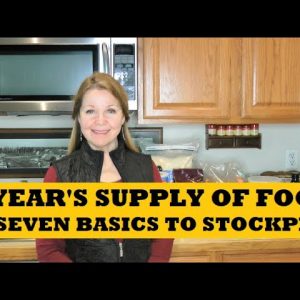 Year's Supply Seven Basic Foods to Stockpile Prepper Pantry Year of Food