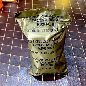 1977 MRE REVIEW Long Range patrol Menu 8 Chicken And Rice
