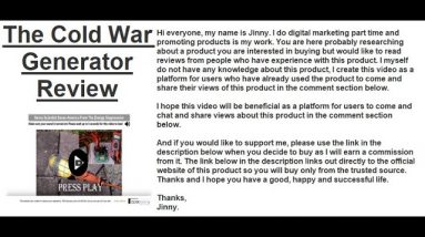 The Cold War Generator Review | Find Honest Reviews Of The Cold War Generator In The Comments