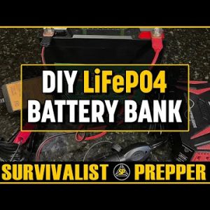 Preppers DIY Battery Bank -  20Ah LiFeP04 Battery & 300 Watt Pure Sinewave Inverter