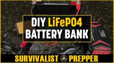 Preppers DIY Battery Bank -  20Ah LiFeP04 Battery & 300 Watt Pure Sinewave Inverter