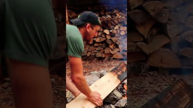 DIY WOOD FIRED BRICK PIZZA OVEN OFF THE GRID pt 2 #youtubeshorts #offgrid #pizza #pizzaoven #diy