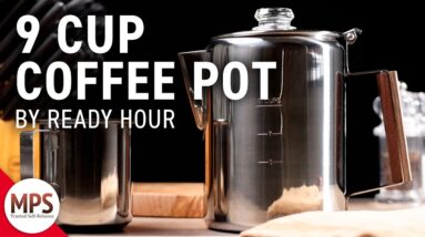 9 Cup Stainless Steel Coffee Pot by Ready Hour
