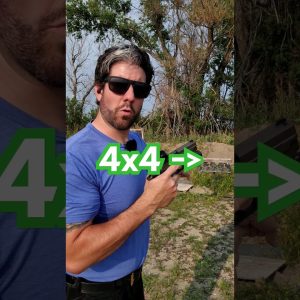 9mm vs 4x4 (is a 🪵wood 4x4 cover or concealment against 9mm FMJ 🔫?) #shorts #9mm #4x4 #9mmpistol
