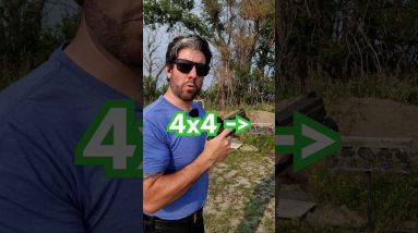 9mm vs 4x4 (is a 🪵wood 4x4 cover or concealment against 9mm FMJ 🔫?) #shorts #9mm #4x4 #9mmpistol