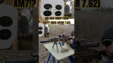 SUB-MOA from XM7!? 🤯 (MCX-SPEAR 7.62NATO) 13" SBR at 100yds Insane Accuracy. #shorts @sigsauerinc