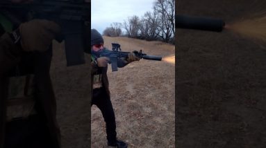 AR-15 Dragon's Breath Adapter 🔥🔫 | HUXWRX VENTUM 762  #flamethrower #556 #ar15 #shorts