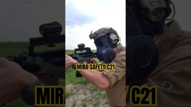 Best Gas Mask for Rifle Use?MIRA Safety C21🤿💥🧪 #shorts #gasmask @MIRASafety